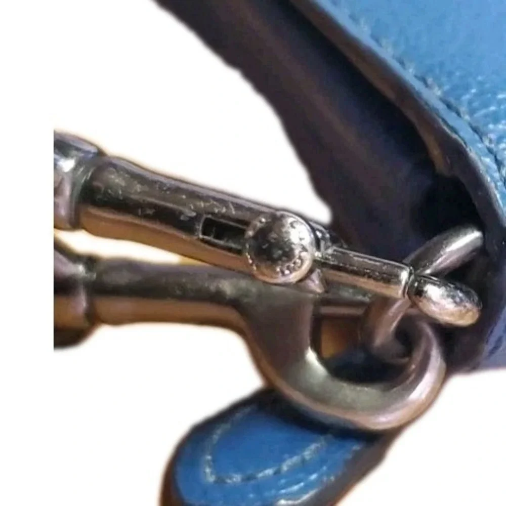 Coach Star Clutch Wallet Wristlet Blue - Picture 7 of 11